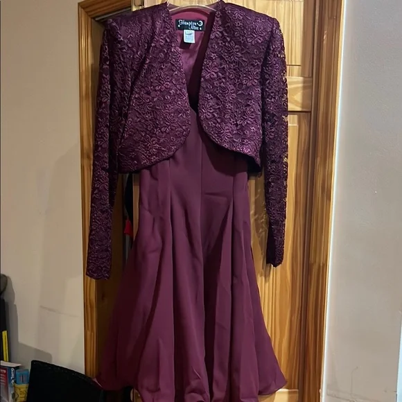 hampton niles | Dresses | Hampton Niles Purple Fit And Flare Sleeveless  Dress With Cardigan Six 6 | Poshmark